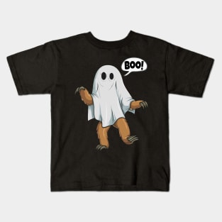 Funny Halloween Sloth Ghost Costume Cute Boo Jack O Lantern Kids T-Shirt